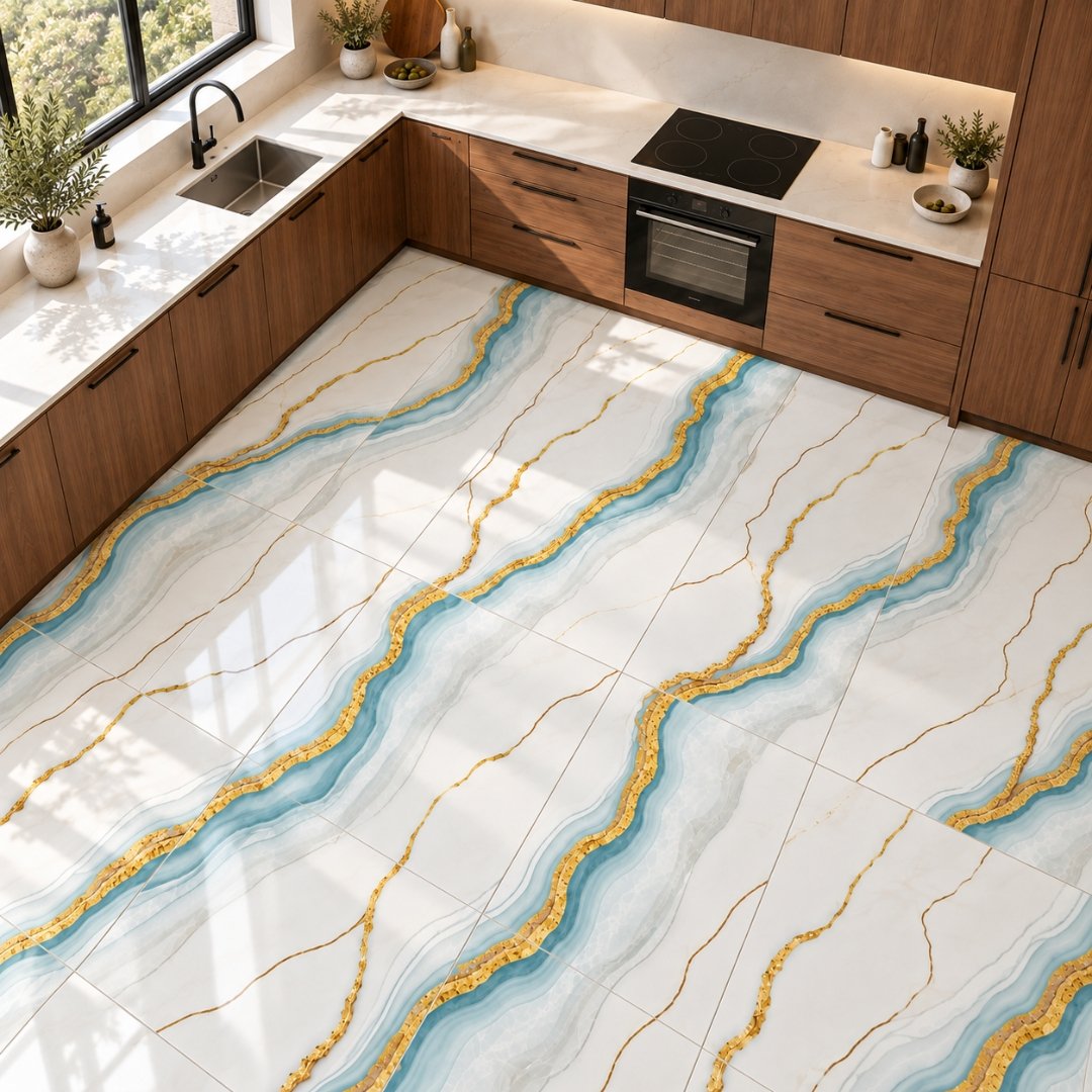 CA WILD SKY GOLD, marble-look wall tile for bathroom (view 5)